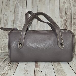 Nine West Powder Lavender Mini Barrel Purse Double Strap w/ Mirror Small Handbag